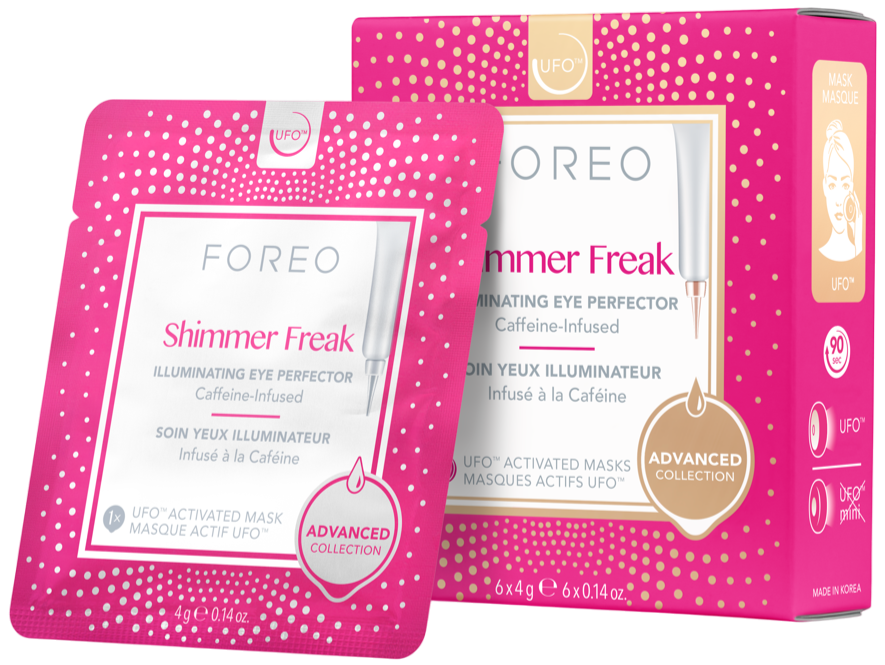 03 FOREO UFO MASK BOX SACHET ADVANCED Shimmer FREAK on white Photoroom