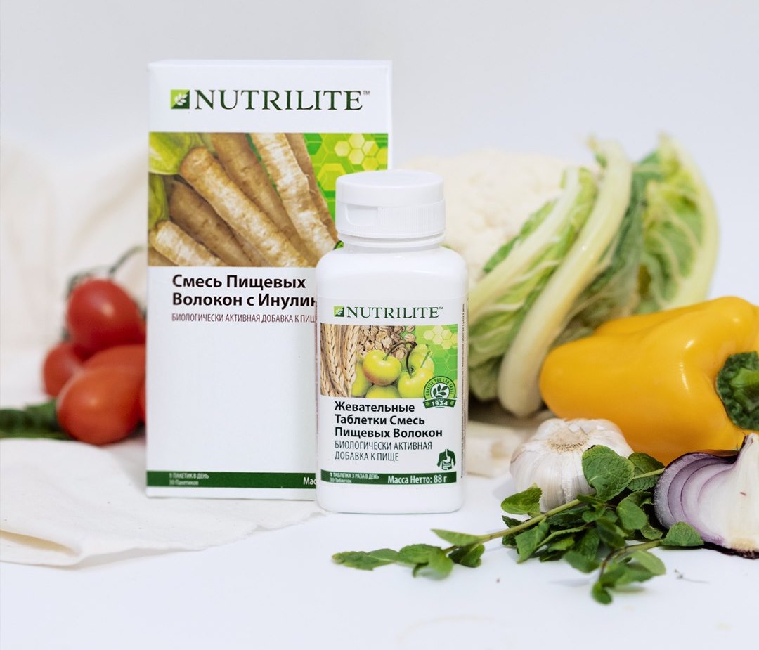 ‎Жевательные таблетки смесь пищевых волокон NUTRILITE