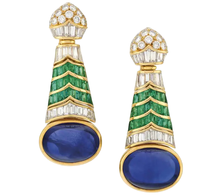 Lot 29 Bulgari Sapphire Emerald and Diamond Earrings 800x1000 PhotoRoom.png PhotoRoom