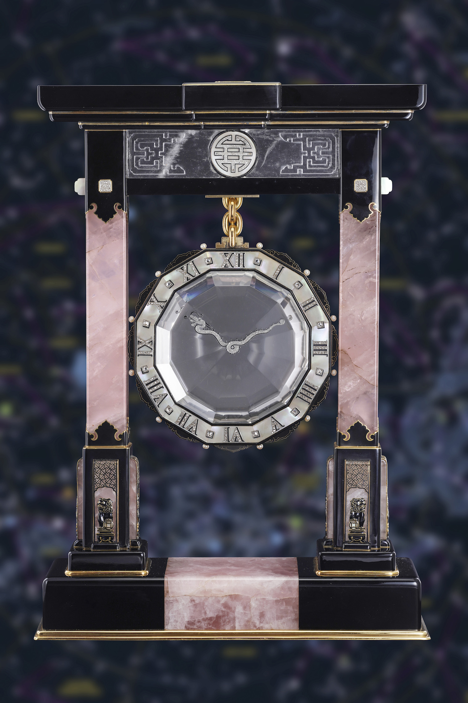 Lot 118 Cartier Portico Mystery Clock A historically important unique and museum quality Portico Mystery Clock