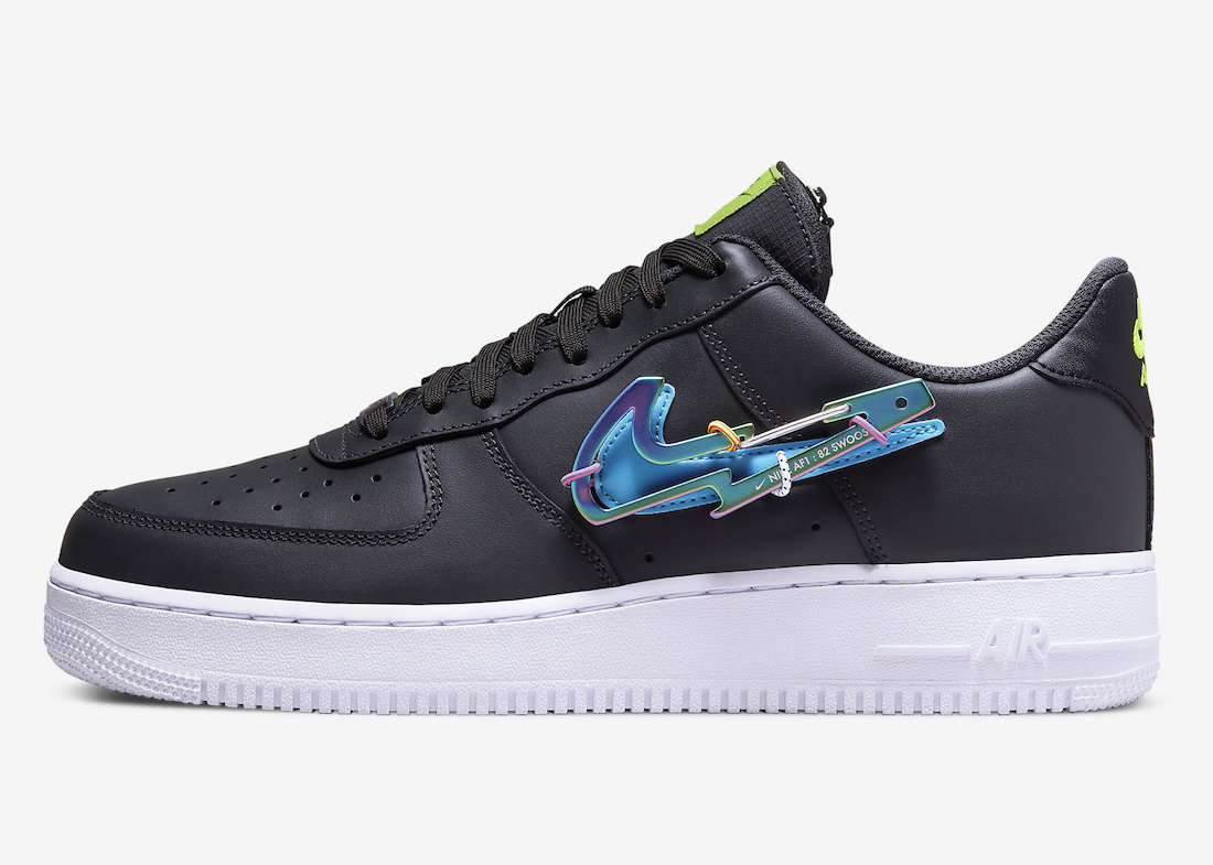 Nike Air Force 1 Low Black Carabiner Swoosh DH7579 001 Release Date Price