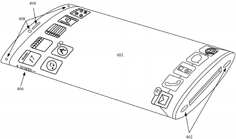 apple iphone wraparound display july 3 2019 patent application 1
