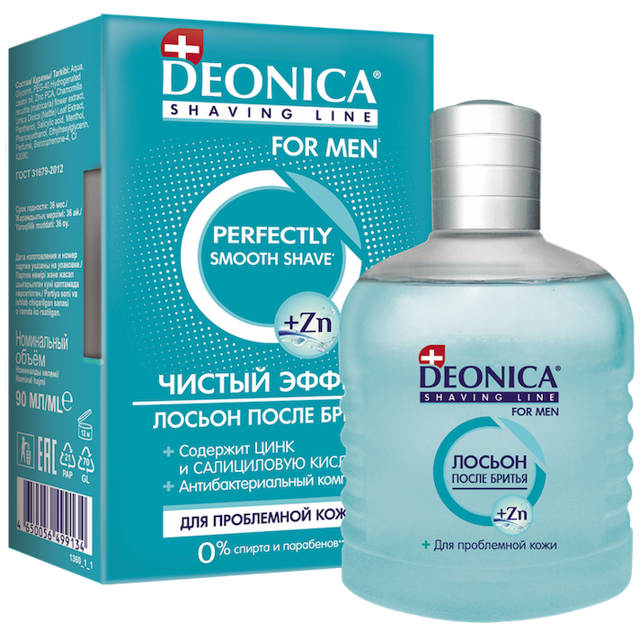 deonica лосьон после бритья Чистый эффект