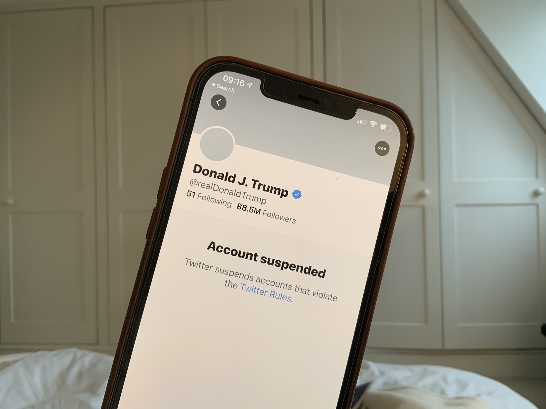 Donald Trump, Twitter, ban